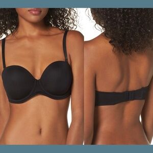 NWT Wacoal [ 44G US ] Red Carpet Convertible Strapless‎ Bra in Black